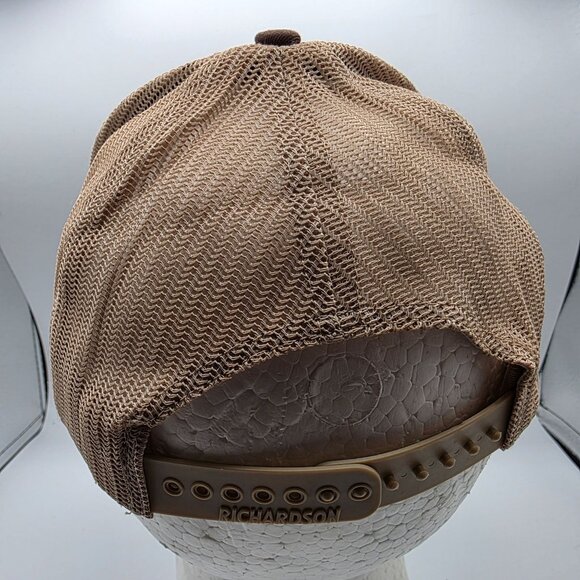 Baja Brewing Co Unisex Adjustable Brown Beige Mesh Trucker Hat Cap Outdoors - Picture 3 of 9